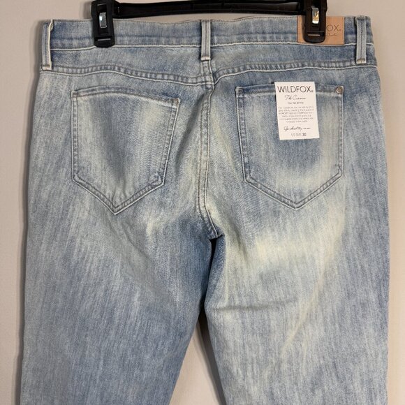 NWT Wildfox Carmen Low Rise Skinny Jeans Women's 30 Magic Trick Blue Distressed - Picture 10 of 15